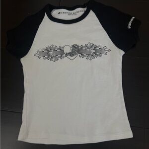 Chrome Hearts Black and White Graphic Tee